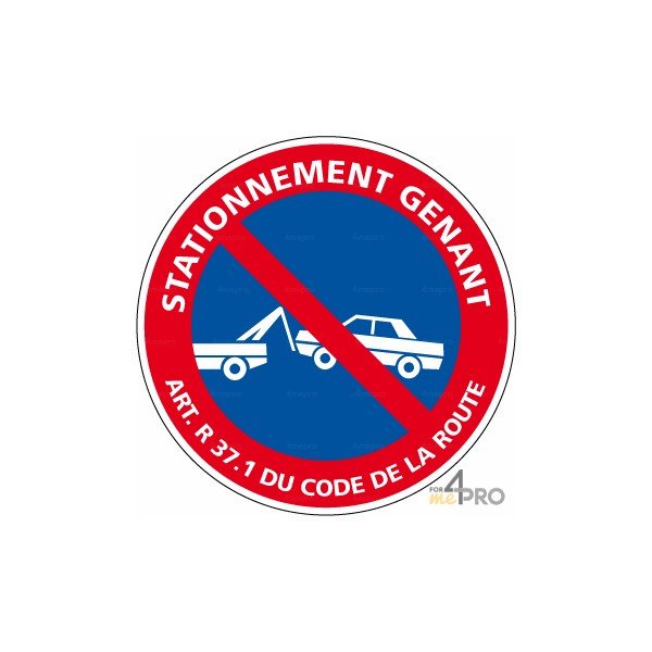 Panneau Stationnement gênant, Article R.37 du code de la route