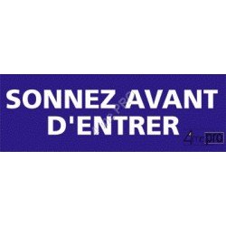 Panneau rectangulaire Sonnez avant d'entrer