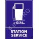 Panneau d'information extérieure rectangulaire Station service + GPL