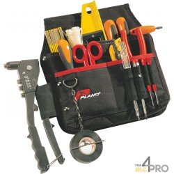 Porte outils 3 poches + fermeture zippée
