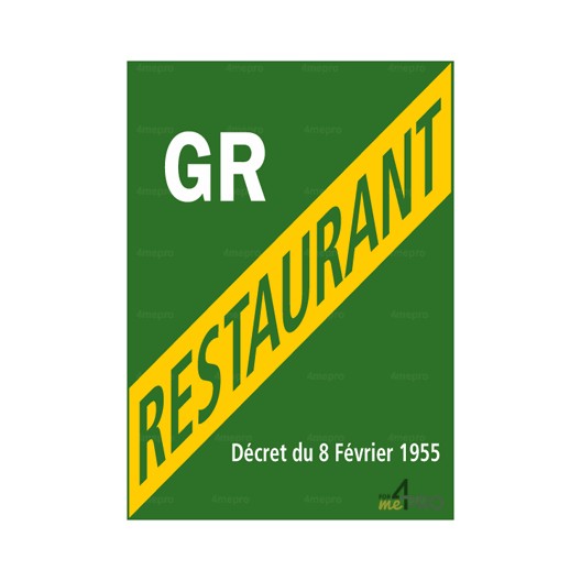 Panneau rectangulaire Licence grand restaurant