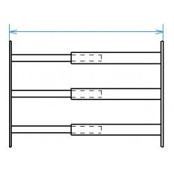 Grille de défense télescopique de 99 à 188 cm de long pour fenêtre de 39 à 52 cm de haut