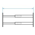 Grille de défense télescopique de 99 à 188 cm de long pour fenêtre de 26 à 39 cm de haut