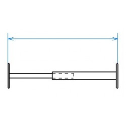 Grille de défense télescopique de 99 à 188 cm de long pour fenêtre de 13 à 26 cm de haut