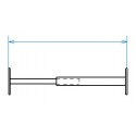 Grille de défense télescopique de 99 à 188 cm de long pour fenêtre de 13 à 26 cm de haut