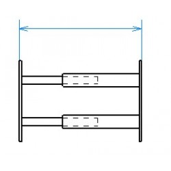 Grille de défense télescopique de 55 à 103 cm de long pour fenêtre de 26 à 39 cm de haut