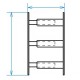 Grille de défense télescopique de 30 à 55 cm de long pour fenêtre de 39 à 52 cm de haut