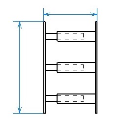 Grille de défense télescopique de 30 à 55 cm de long pour fenêtre de 39 à 52 cm de haut