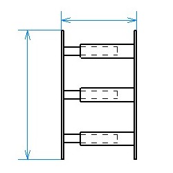 Grille de défense télescopique de 30 à 55 cm de long pour fenêtre de 39 à 52 cm de haut