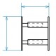 Grille de défense télescopique de 30 à 55 cm de long pour fenêtre de 26 à 39 cm de haut