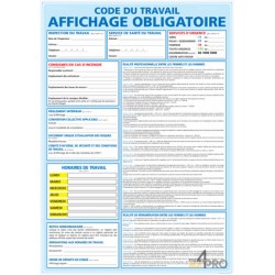 Panneau code du travail affichage obligatoire