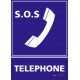 Panneau d'information extérieure rectangulaire Téléphone de secours