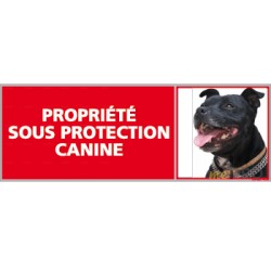 Panneau de signalisation Propriété sous protection canine 2