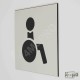 Plaque de porte "toilettes personnes handicapées" Pictogramme