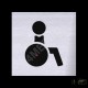 Plaque de porte "toilettes personnes handicapées" Pictogramme