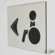 Plaque de porte "toilettes personnes handicapées à gauche" Pictogramme